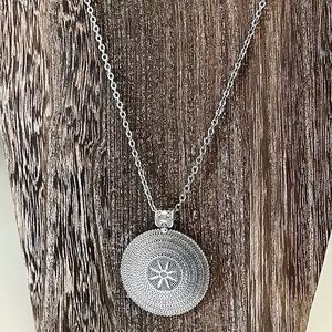 Boho style pendant, stainless 24” chain